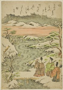 "Ik," uit de serie "Verhalen van Ise in Modieuze Brokaatafbeeldingen" door Katsukawa Shunsho