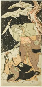 Nakamura Utaemon I als Karashi Baba en Yoshizawa Sakinosuke III als Shirotae