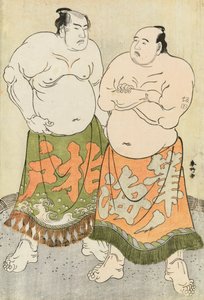Portretten van de Worstelaars Fudenoumi en Kashiwado