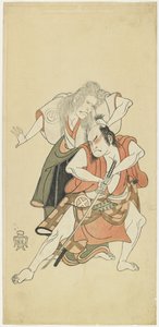 Sawamura So_ju_ro_ II en O_tani Hiroji III door Katsukawa Shunsho