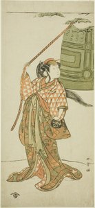 De Acteur Arashi Hinaji I Dansend "Musume Dojo-ji" (De Maagd bij Dojo Tempel) door Katsukawa Shunsho