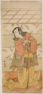 De acteur Ichikawa Danjuro V als Ashiya Doman in het stuk Kikyo-zome Onna Urakata, uitgevoerd in het Morita Theater in de zevende maand, 1776 door Katsukawa Shunsho