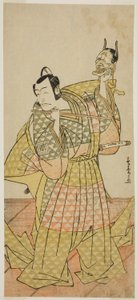 De acteur Ichikawa Danjuro V als Kudo Suketsune in het stuk Kaido Ichi Yawaragi Soga, uitgevoerd in het Nakamura Theater in de eerste maand, 1778 door Katsukawa Shunsho