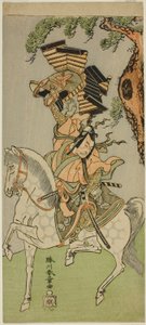 De Acteur Ichikawa Danjuro V als Soga no Goro Tokimune in het Toneelstuk Sakai-cho Soga Nendaiki, Opgevoerd in het Nakamura Theater in de Eerste Maand, 1771 door Katsukawa Shunsho