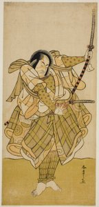 De acteur Ichikawa Monnosuke II in een onbekende rol door Katsukawa Shunsho