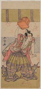 De Acteur Ichikawa Raizo als Soga No Goro, midden-1770s