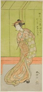 De Acteur Iwai Hanshiro IV als Agemaki in het Toneelstuk Sakai-cho Soga Nendaiki, Opgevoerd in het Nakamura Theater in de Derde Maand, 1771 door Katsukawa Shunsho