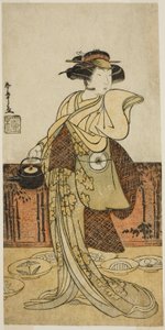 De acteur Iwai Hanshiro IV als Tsukisayo in het stuk Gohiiki Nenne Soga, uitgevoerd in het Nakamura Theater in de eerste maand, 1779 door Katsukawa Shunsho