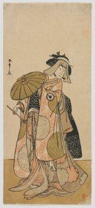De acteur Iwai Hanshiro IV als reiziger, Edo periode, ca. 1790