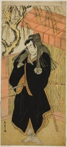 De Acteur Matsumoto Koshiro IV als Matsuo-maru (?) in het Toneelstuk Sugawara Denju Tenarai Kagami (?), Opgevoerd in het Nakamura Theater (?) in de Vierde Maand, 1779 (?)