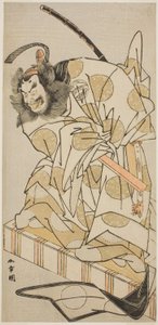 De acteur Nakajima Mihoemon II als Bomon no Saisho Kiyotada in het stuk Oyafune Taiheiki, uitgevoerd in het Ichimura Theater in de elfde maand, 1775 door Katsukawa Shunsho
