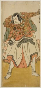 De Acteur Nakamura Nakazo I als Chinzei Hachiro Tametomo Vermomd als Ascetische Monnik, in het Toneelstuk Kitekaeru Nishiki no Wakayaka, Opgevoerd in het Nakamura Theater in de Elfde Maand, 1780 door Katsukawa Shunsho
