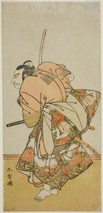 De acteur Nakamura Nakazo I als Chinzei Hachiro Tametomo in het stuk Hana-zumo Genji Hiiki, uitgevoerd in het Nakamura Theater in de elfde maand, 1775 door Katsukawa Shunsho