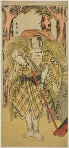 De Acteur Nakamura Nakazo I als Hakamadare Yasusuke of Watanabe no Tsuna (?) in het Toneelstuk Shintenno Tonoi no Kisewata (?), Opgevoerd in het Nakamura Theater (?) in de Elfde Maand, 1781 (?) door Katsukawa Shunsho