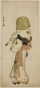 De Acteur Nakamura Nakazo I als Kakogawa Honzo in Komuso Kleding in het Toneelstuk Kanadehon Chushingura, Uitgevoerd in het Ichimura Theater in de Zevende Maand, 1783 door Katsukawa Shunsho