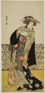 De acteur Nakamura Riko I in een niet-geïdentificeerde rol door Katsukawa Shunsho
