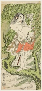 De Acteur Nakamura Sukegoro II in de rol van een ridderlijke gewone man (otokodate) door Katsukawa Shunsho
