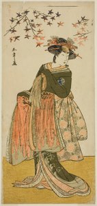 De Acteur Nakayama Tomisaburo I als de Geisha Yukino (of Oyuki?) in het Toneelstuk Kabuki no Hana Bandai Soga, Opgevoerd in het Ichimura Theater in de Vierde Maand, 1781 door Katsukawa Shunsho