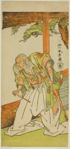 De acteur Otani Hiroemon III als Shinoda Jirodayu in het stuk Keisei Momiji no Uchikake, uitgevoerd in het Morita Theater in de zevende maand, 1772