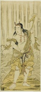 De Acteur Sawamura Sojuro III als Kongara Doji in het stuk Kitekaeru Nishiki no Wakayaka, uitgevoerd in het Nakamura Theater in de elfde maand, 1780