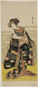 De Acteur Segawa Kikunojo III als Onami Vermomd als de Drakenprinses in het Stuk Saki Masuya Ume no Kachidoki, Opgevoerd in het Ichimura Theater in de Elfde Maand, 1778
