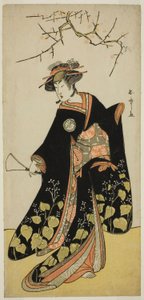 De acteur Segawa Kikunojo III als de geest van Joro-gumo (Hoer Spin) vermomd als de Maiko Tsumagiku (?), in het stuk Shitenno Tonoi no Kisewata (?), uitgevoerd in het Nakamura Theater (?) in de elfde maand, 1781 (?)
