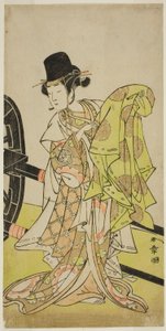 De Acteur Yamashita Kinsaku II als Tsukimasu, Acterend als Sakura-maru, in het Toneelstuk Miya-bashira Iwao no Butai, Opgevoerd in het Morita Theater in de Zevende Maand, 1773 door Katsukawa Shunsho