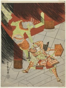 De Krijger Watanabe no Tsuna Vecht tegen de Demon bij Rashomon