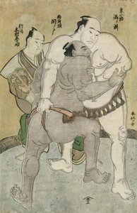 Het Worstelen tussen de Komosubi van de Oostelijke Groep, Uzugafuchi Kan