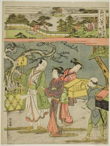 Tokaiji no Bansho, uit de serie "Shinagawa Hakkei (Acht Zichten van Shinagawa)"