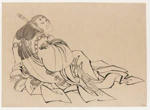 Een Hoveling door Katsushika Hokusai