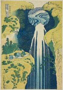 Amida-waterval in de verre uithoeken van de Kisokaido, uit de serie "Een rondreis langs watervallen in verschillende provincies" door Katsushika Hokusai