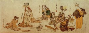 Verwijzingen naar Kabuki-dansen door Katsushika Hokusai