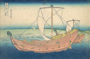 Op Zee bij Kazusa, uit de serie Zesendertig Zichten op de Berg Fuji, ca. 1830-32