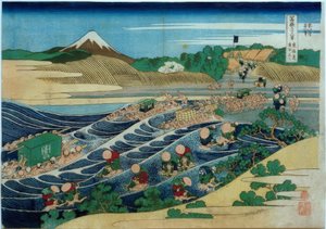 Berg Fuji, gezien vanaf Kanaya aan de Tōkaidō-weg