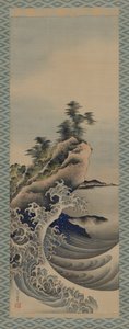 Brekende golven, Edo-periode, 1847 door Katsushika Hokusai