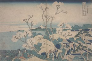 Kersenbloesems bij Gotenyama door Katsushika Hokusai