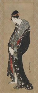 Courtisane, Edo-periode door Katsushika Hokusai