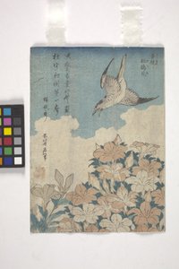 Koekoek en azalea door Katsushika Hokusai