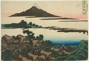 Dageraad bij Isawa in de Provincie Kai (Koshu Isawa no akatsuki), uit de serie "Zesendertig Zichten op de Berg Fuji (Fugaku sanjurokkei)"