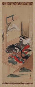 Vroege varens, hoofdstuk 48 van Het verhaal van Genji, Edo-periode, ca. 1810-1814 door Katsushika Hokusai
