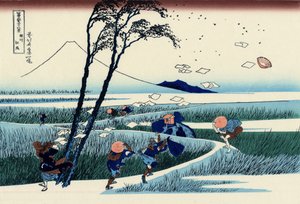 Ejiri in de provincie Suruga door Katsushika Hokusai