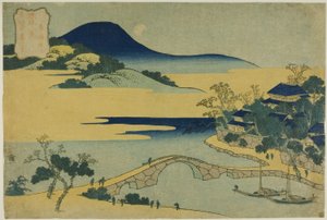 Avondmaan bij Izumizaki (Izumizaki yagetsu), uit de serie "Acht gezichten op de Ryukyu-eilanden (Ryukyu hakkei)".