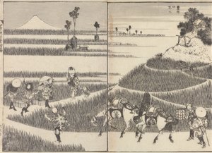Uit "Honderd gezichten op de berg Fuji" door Katsushika Hokusai