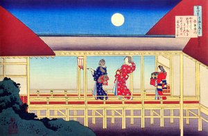 Uit de serie Honderd gedichten van honderd dichters: Akazome Emon door Katsushika Hokusai