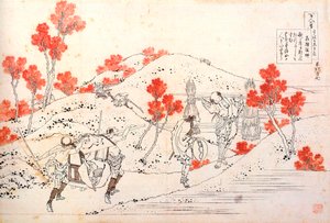 Uit de serie Honderd gedichten van honderd dichters: Kisen Hoshi, ca. 1830