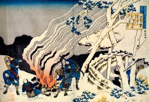 Uit de serie Honderd Gedichten door Honderd Dichters: Minamoto no Muneyuki, c1830 door Katsushika Hokusai