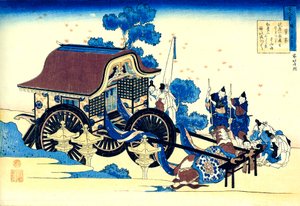 Uit de serie Honderd Gedichten door Honderd Dichters: Sugawara no Michizane, ca. 1830 door Katsushika Hokusai