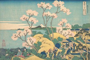 Fuji vanaf Gotenyama aan de Tokaido in Shinagawa