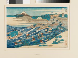 Fuji vanaf Kanaya aan de Tōkaidō-weg